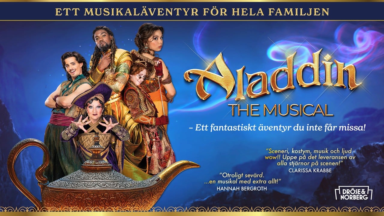 Evenemangsposter med Aladdin.